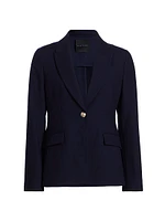 Wool One-Button Blazer