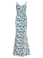 Marga Gathered Floral Gown