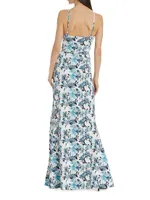 Marga Gathered Floral Gown