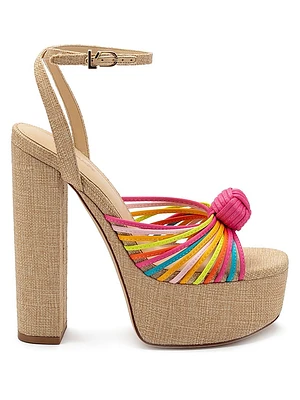 Valerie 140MM Knotted Satin Platform Sandals