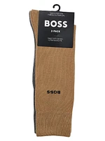 Two-Pack of Cotton-Blend Regular-Length Socks