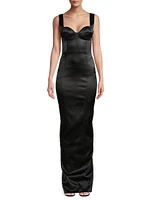 Palmela Sleeveless Satin Gown