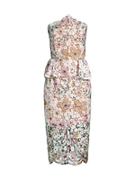 Times Peplum Lace Midi-Dress