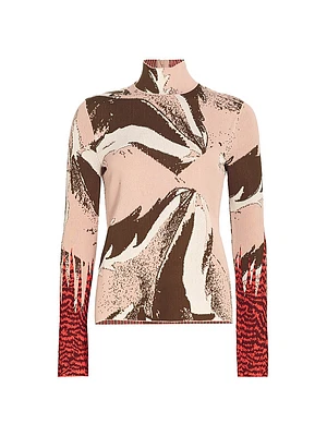 Jacquard Turtleneck Sweater