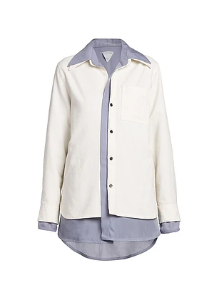 Layered Button-Front Shirt