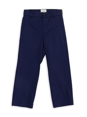 Little Boy's & Logo Tape Cotton-Blend Pants