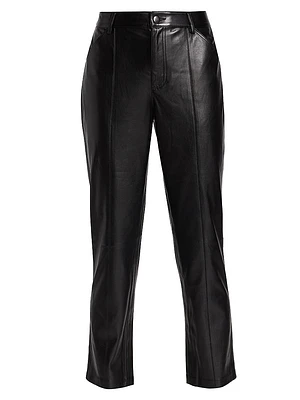 Vegan Leather Cropped Pants