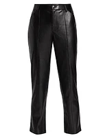 Vegan Leather Cropped Pants