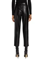 Vegan Leather Cropped Pants