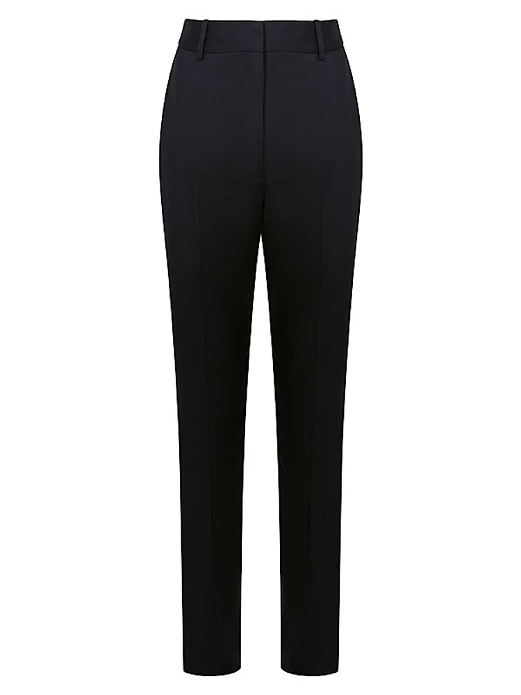 Haisley Wool-Blend Straight-Leg Pants