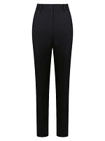 Haisley Wool-Blend Straight-Leg Pants