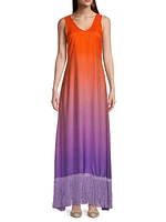 Donna Fringe Maxi Dress