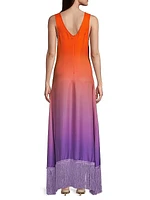 Donna Fringe Maxi Dress