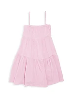 Little Girl's & Girl's Cloud Crinkle Flowy Tiered Dress