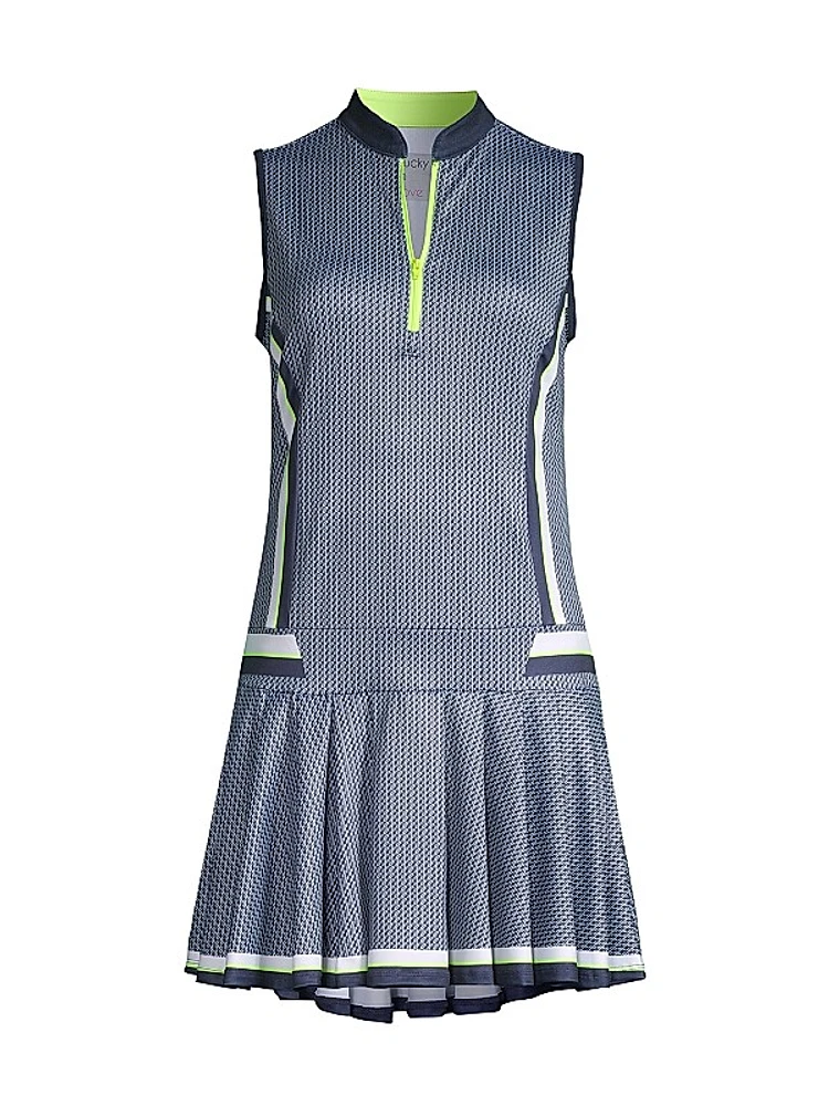 Core Fast Paced Printed Jersey Golf Dress