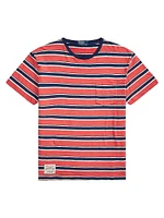 Striped Cotton Gauze Jersey T-Shirt