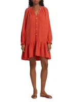 Rainey Belted Cotton Dress
