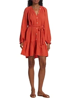 Rainey Belted Cotton Dress