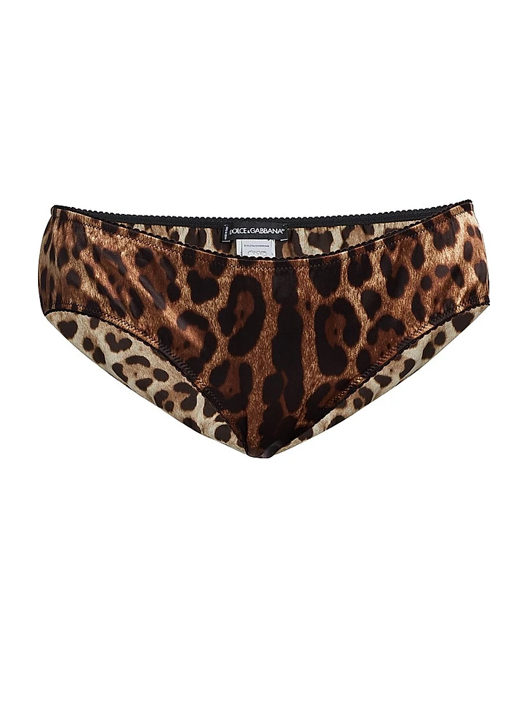 Leopard Silk Hipster Brief