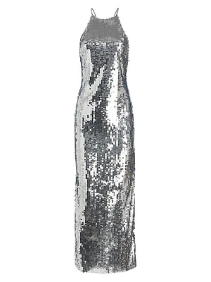 Zazzle Sequin Mesh Maxi Dress