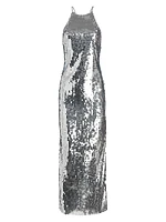 Zazzle Sequin Mesh Maxi Dress