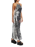 Zazzle Sequin Mesh Maxi Dress