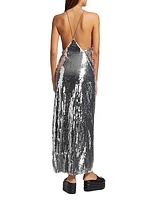 Zazzle Sequin Mesh Maxi Dress