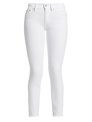 Cotton-Blend Mid-Rise Skinny Jeans