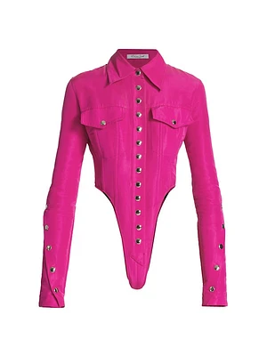 Paneled Snap-Front Bodysuit