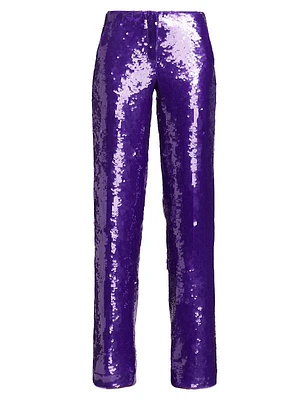 Sequin-Embroidered Trousers