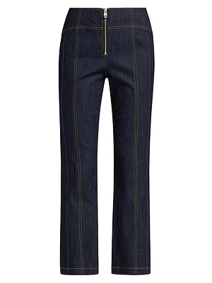 Loren High-Rise Stretch Straight Crop Jeans