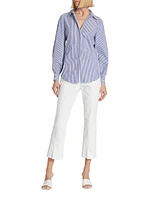 Laurie Stretch Denim Straight Crop Jeans