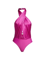 Steph Crossover Silk Bodysuit