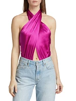 Steph Crossover Silk Bodysuit