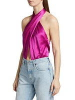 Steph Crossover Silk Bodysuit