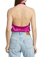 Steph Crossover Silk Bodysuit