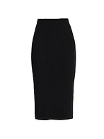 Rib-Knit Midi-Skirt