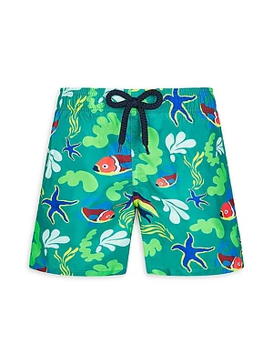 Little Boy's & Naive Fishes Swim Trunks