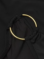 Peri Ring-Embellished Bikini Bottom