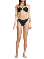 Peri Ring-Embellished Bikini Bottom