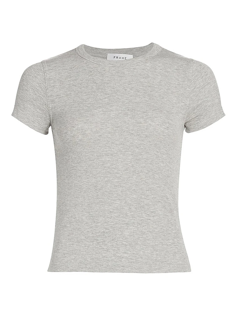 Shrunken Rib-Knit T-Shirt