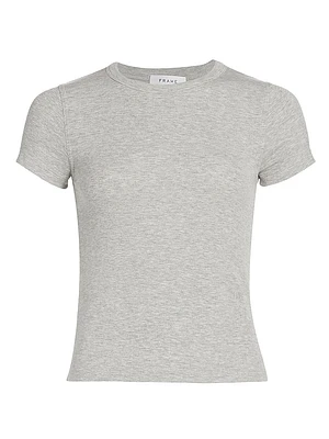 Shrunken Rib-Knit T-Shirt