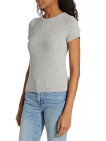 Shrunken Rib-Knit T-Shirt
