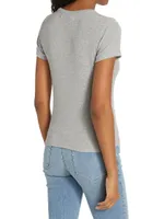 Shrunken Rib-Knit T-Shirt