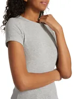 Shrunken Rib-Knit T-Shirt