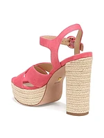 Lucille Suede Espadrille Platform Sandals