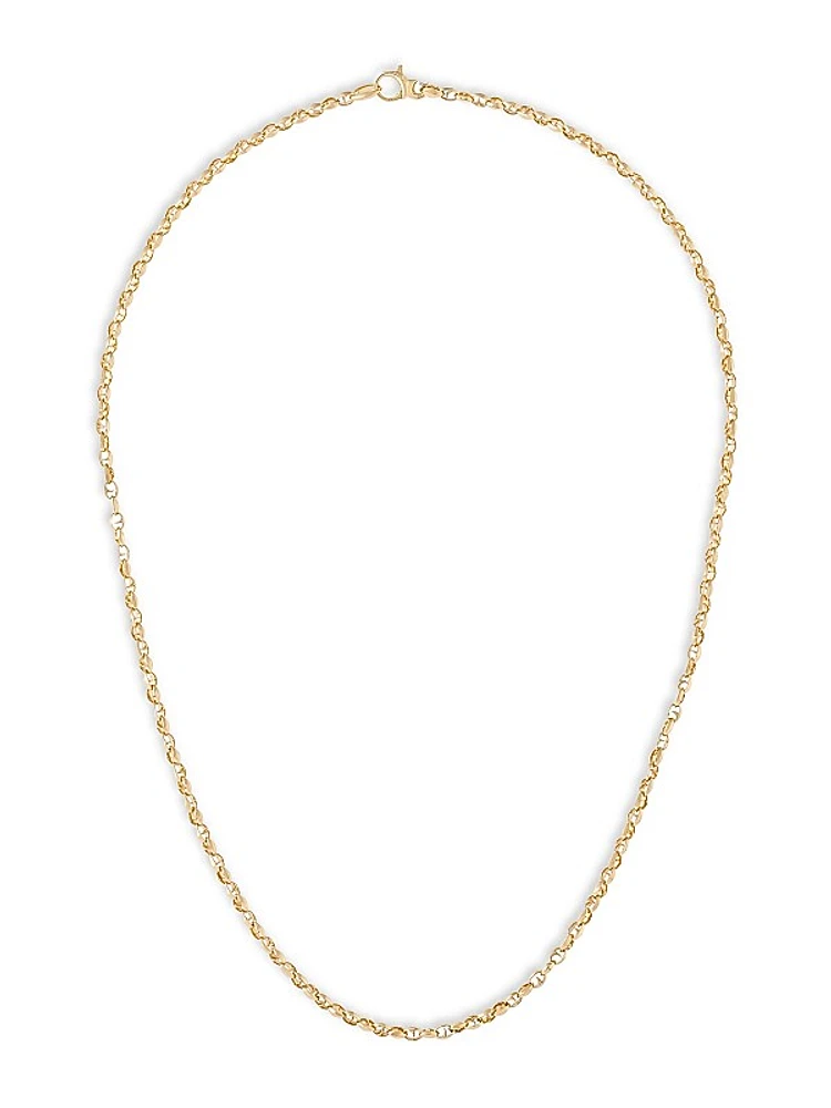 Classic Medium Link 18K Gold Necklace