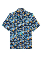 Piranhas Linen Camp Shirt