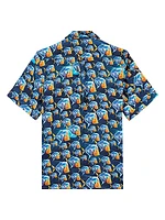 Piranhas Linen Camp Shirt