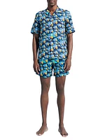 Piranhas Linen Camp Shirt